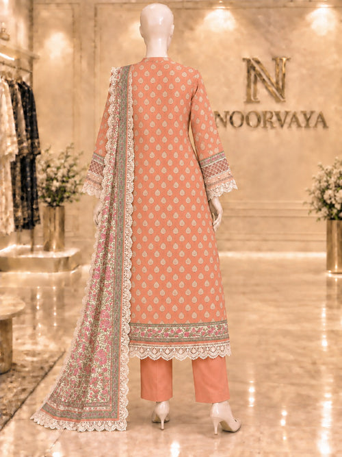 Coral Garden 3-Piece Printed Suit - back view