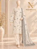 Ivory Botanical 3-Piece Printed Suit - front final view