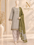 Grey Olive 3-Piece Printed Lawn Suit - front final view