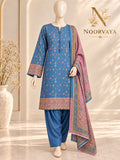 Blue Rose 3-Piece Printed Suit - front final view